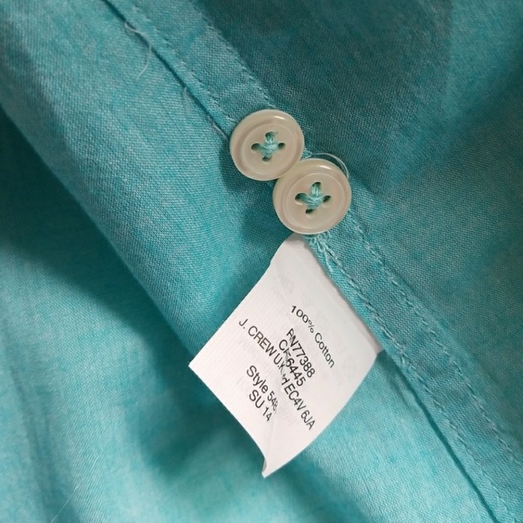 J. Crew Long Sleeves Light Blue Spring Button Down - Picture 6 of 6